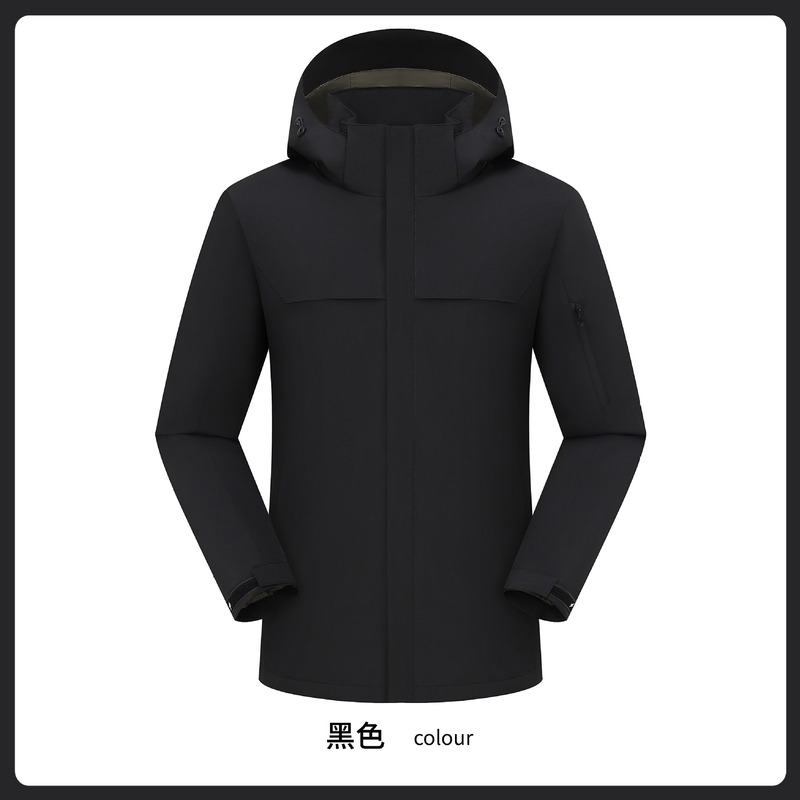 冬季工作服工装户外防水外套跨境连帽风衣新款冲锋衣羽绒内胆定制|undefined