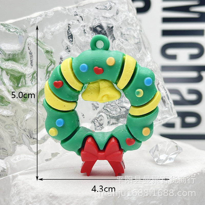 2025 クリスマスキーホルダー pvc サンタクロースキーホルダーペンダントクリスマスツリー装飾ブラインドボックス人形|undefined