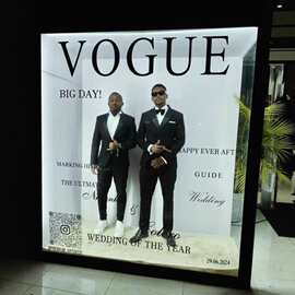 婚礼派对装饰道具拍照摄影背景杂志照相盒带LED灯婚礼图片杂志盒