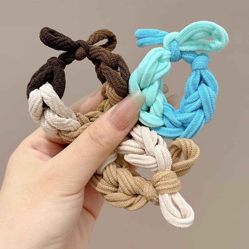 grueso de alta elástica mariposa trenzada cabello cabello de mujer cabello de cabello de cola de caballo cabello de alta sensibilidad correa de cabello adornamiento de cabello