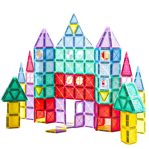 Colored window children's educational toys pure magnetic pieces building blocks strong magnetic puzzle boys and girls gifts splicing magnet patches