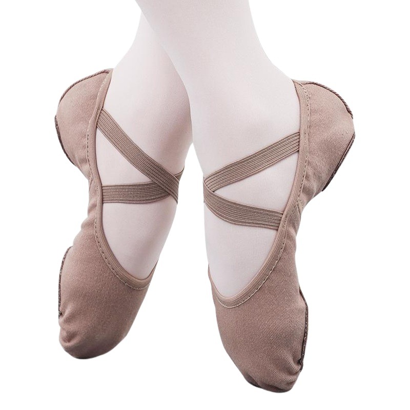 Zapatos de baile de tela elástica zapatos de práctica de baile latino adultos zapatos de baile de Ballet de fondo suave para niños zapatos de práctica al por mayor