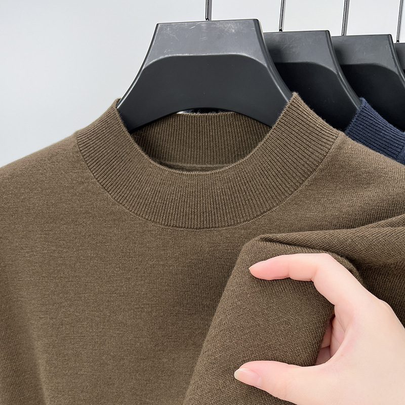 Fashionable thin woolen solid color keep warm base body-friendly…