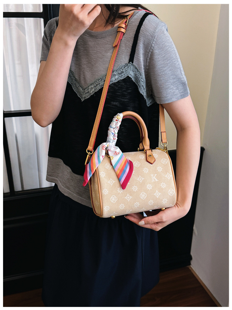 Neuer Stil Boston Bedruckte Kissentasche für Damen Vielseitige Einzel-Schulter Crossbody-Tasche Weiche PU-Leder Damenhandtasche für den Täglichen Gebrauch – Detail 13