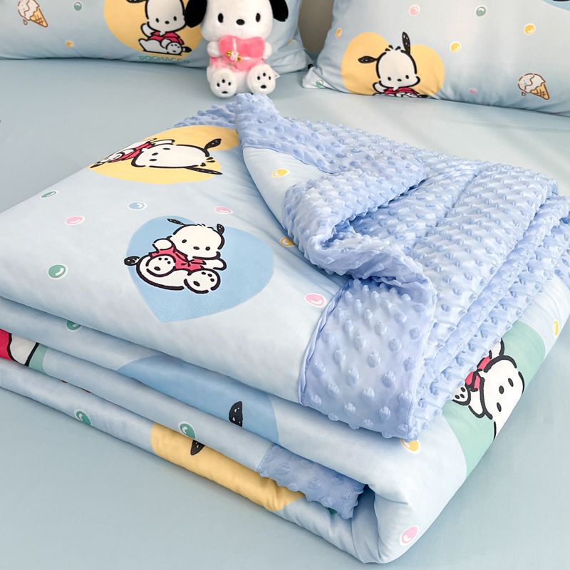 Sanrio Kuromi Class a Maternal and Infant Kidsren's Cooling Ice Bean Summer Quilt Kindergarten Summer Baby Air-Conditioned Quilt