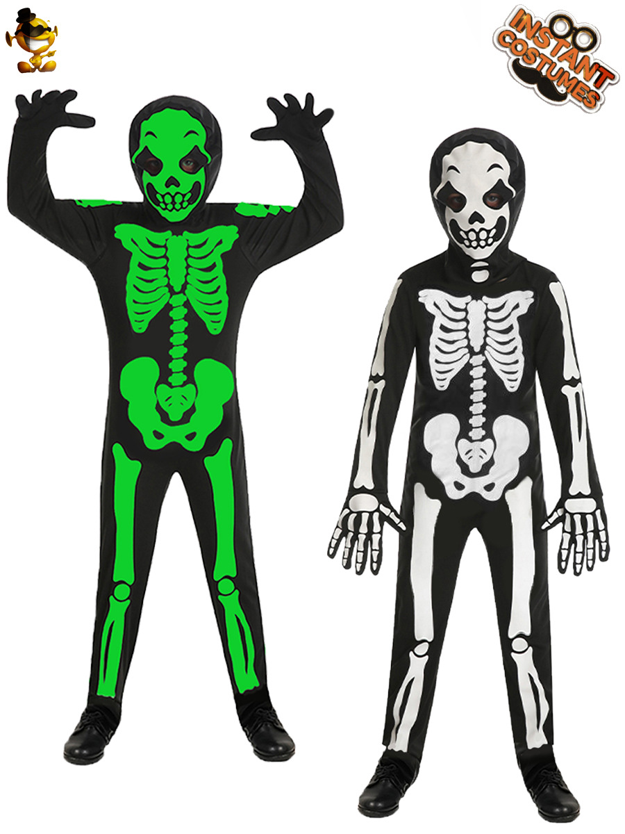 Halloween Niños Night Light Esqueleto Jumpsuit Disfraces de fiesta COS Disfraces de escenario Disfraces de espectáculo Distribución transfronteriza image 4
