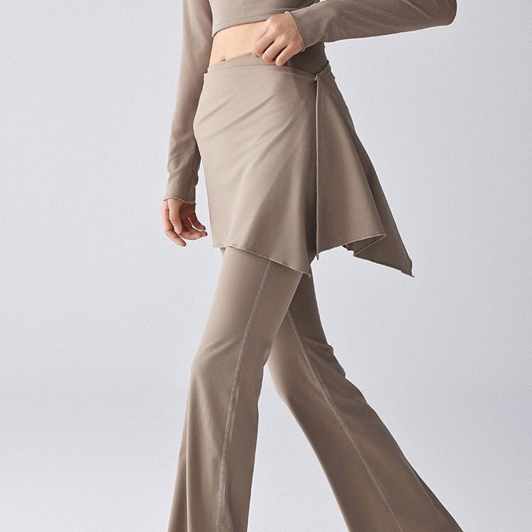 One-piece Yoga Pants Women's Autumn New High Waist Hip Pilates Training Sports Micro-pants Fitness Trousers