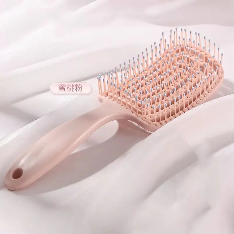 家庭用中空ヘアコーム、高見えガールヘアコーム、ふわふわマッサージリブ、大きなカーブコーム|undefined