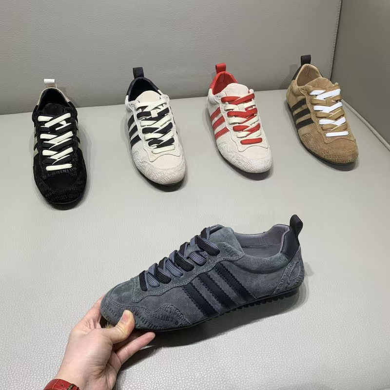 Retro Forrest Gump-style men's shoes, new suede casual sneakers, low-top, lightweight, soft-soled, versatile German training shoes