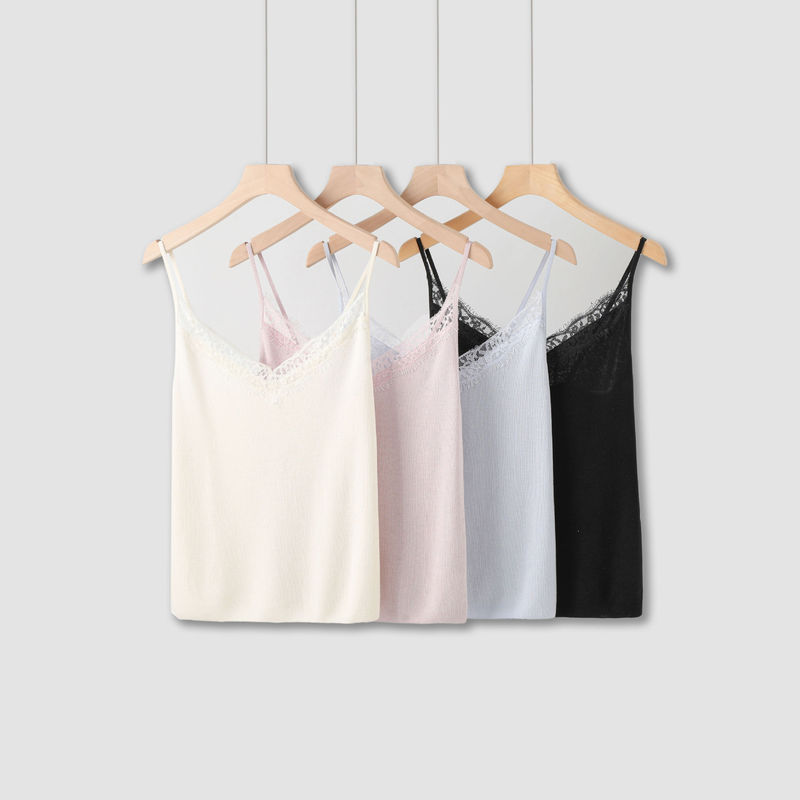 Lakeside Dinner Party・Row Style Lace Knit Patchwork Camisole Lakeside Dinner Party・Row Style Lace Knit Patchwork Camisole