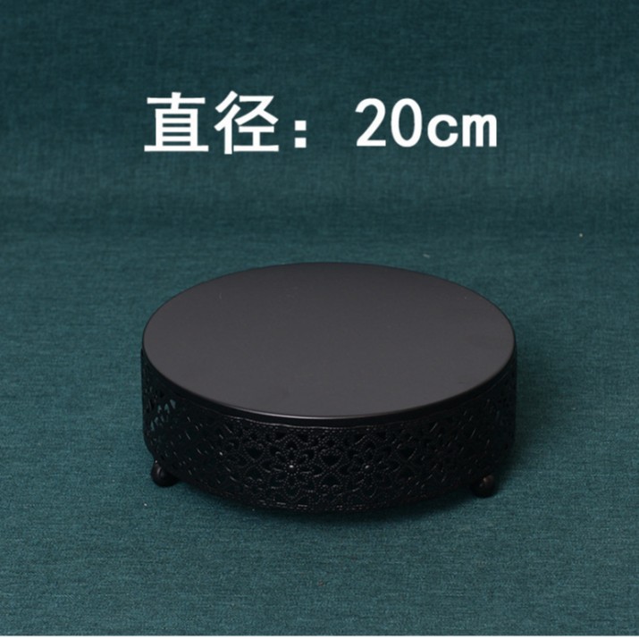 . De estilo europeo de hierro soporte de la torta accesorios de la boda bandeja de la torta de la pierna alta Placa de pastel de mesa de postre decoración de la torta de hierro