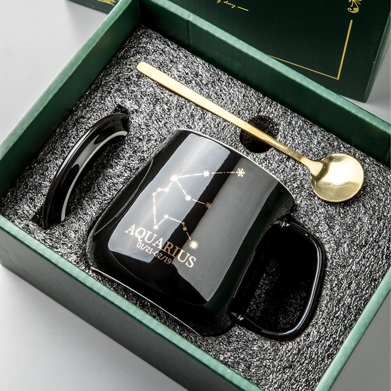 Twelve Constellations Warm Mug Household Ceramic Large Capacity Water Milk Breakfast Coffee Cup_voghion.com