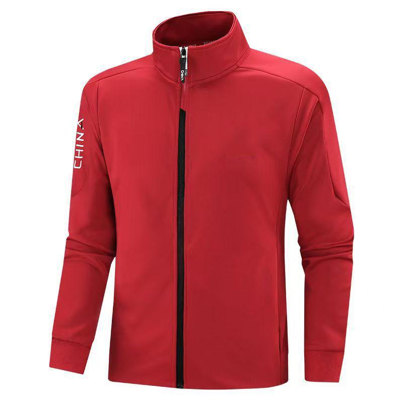 Equipo nacional con chaqueta deportiva de terciopelo, uniformes escolares de manga larga, invierno al aire libre