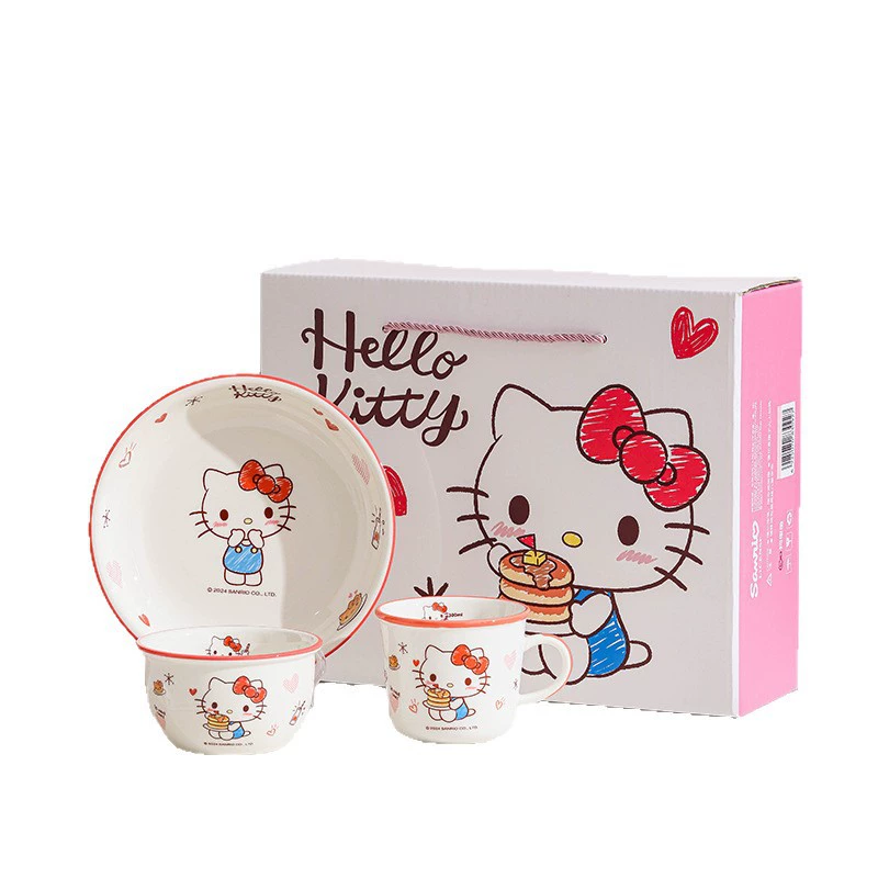 Китти Hello Kitty, керамическая посуда, подарочная коробка, набор, подарок на день рождения