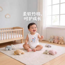 童装新生儿竹纤维背心三角包屁衣婴儿夏季连体衣新款透气空调服