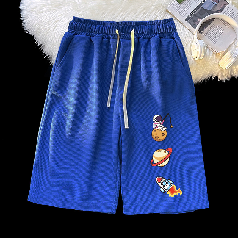 Pantalones cortos rectos flojos ocasionales de los hombres y de las mujeres de los deportes del verano Pantalones cortos de moda de los hombres de la galleta del estilo directo de la fábrica Hong Kong