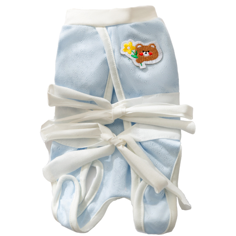 Cintas transpirables de cuatro estaciones para gatos, ropa de esterilización de algodón de punto ajustable, ropa quirúrgica, ropa de destete para madres y gatos, ropa para mascotas