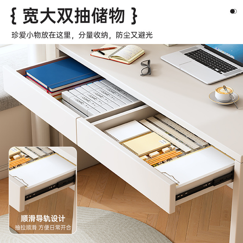 电脑桌家用小户型收纳书桌卧室化妆桌简易出租屋工作台办公床边桌|undefined