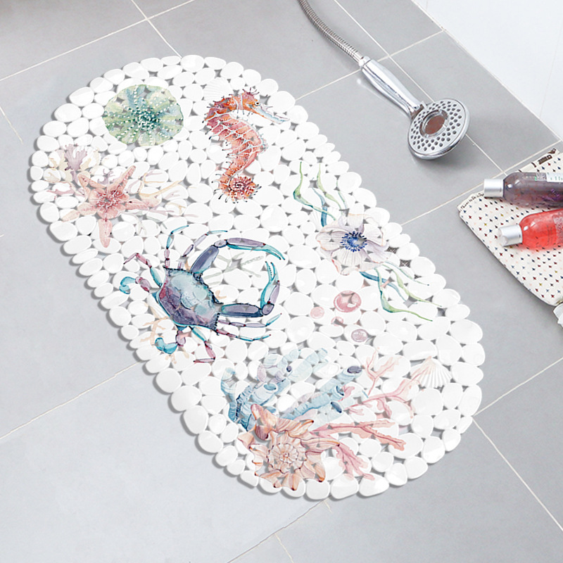 Nordic color sólido baño bañera Mat impresión antideslizante alfombra de baño antideslizante estera de ducha de PVC alfombra de baño taza de succión estera