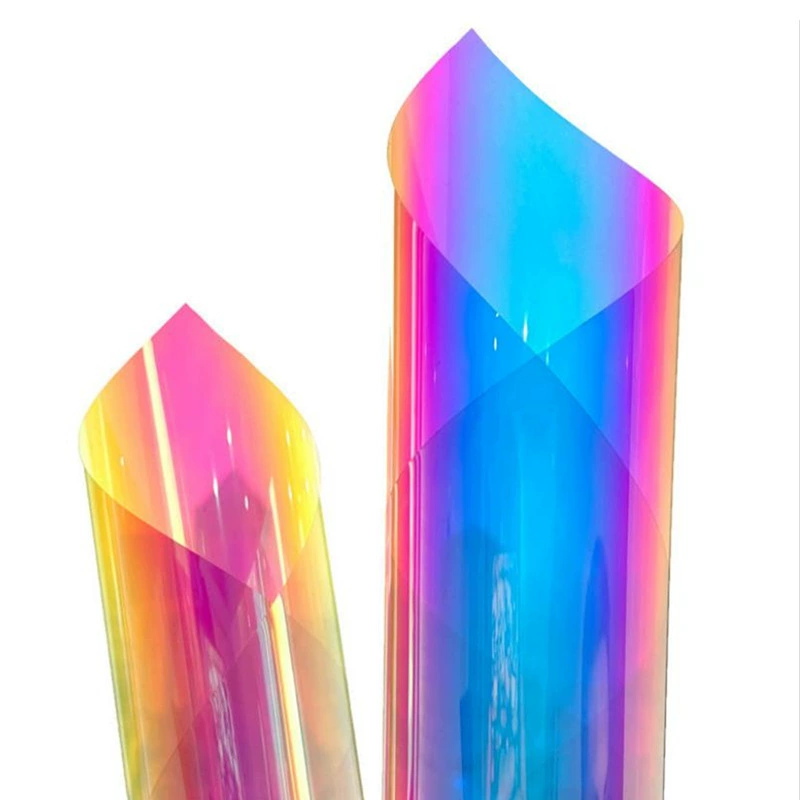 Цветная пленка для животных без клея, специальная пленка на закате и красном закате, Волшебная цветная лазерная пленка с атмосферным светом, меняющая цвет, цветная пленка ручной работы