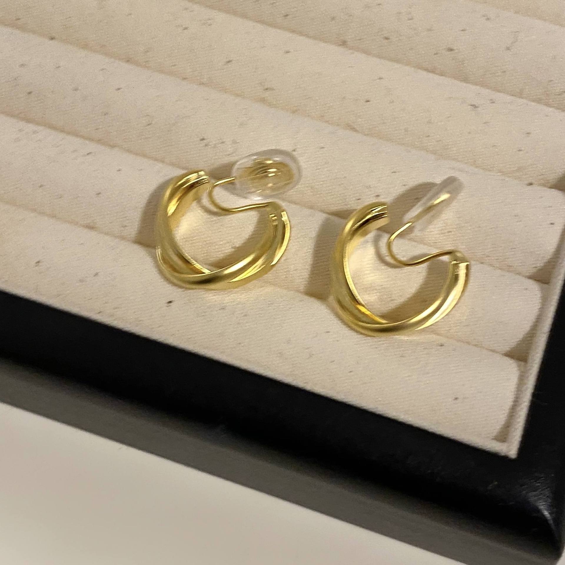 6#金色C圈蚊香盘耳夹