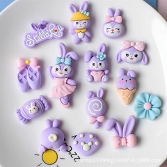 人気の新しいかわいいバレエウサギ漫画樹脂アクセサリー携帯電話ケース髪飾り靴クリーム材料