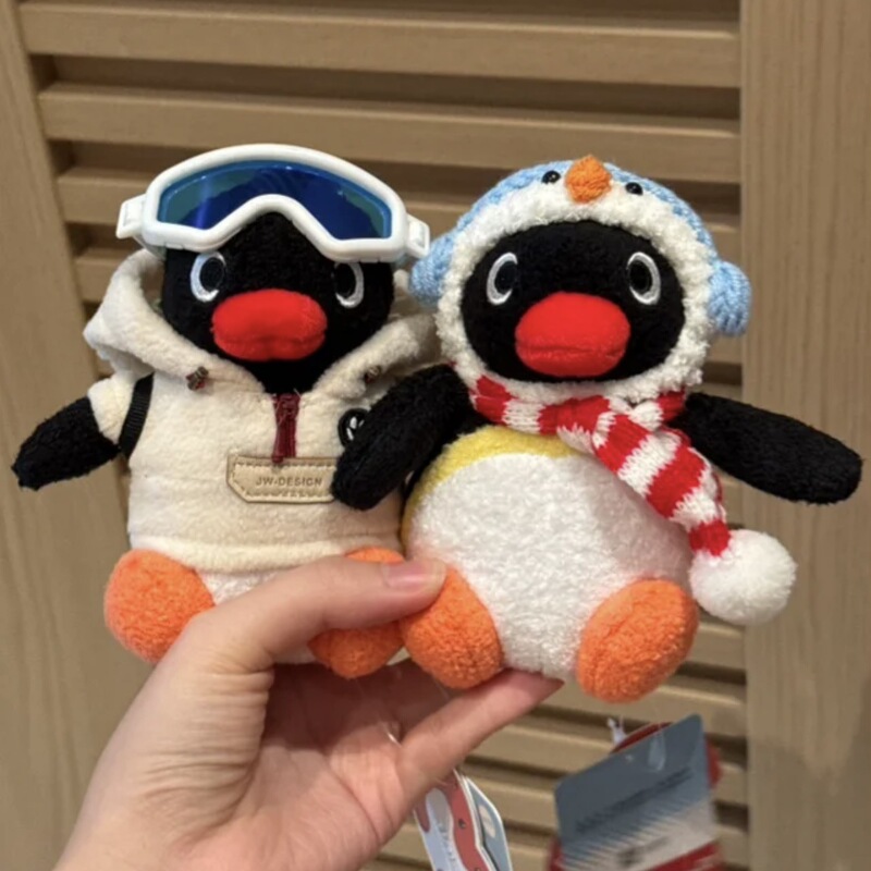 Authentic U-Mei Pingu Bag Pendant Cute Penguin Skiing Cartoon Plush Doll Small Toy Hanging Decoration Gift