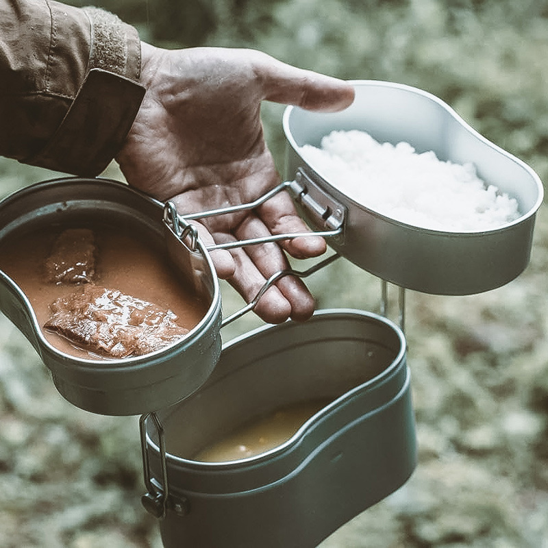 Camping Artifact Portable BC Picnic Cooking Camping Soldier Lunch Box Combat Type II Lunch Box Mountain Lunch Box