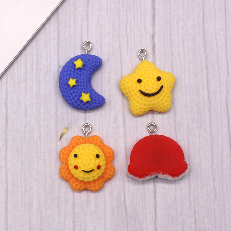 10 PCS/Package Plastic Resin Sun Star Moon Pendant display picture 9