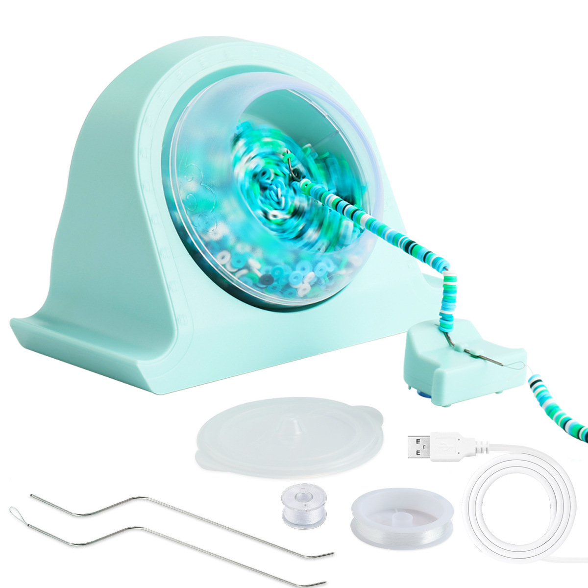 Amazon nueva máquina de cuentas automática sin manos con alimentación USB para joyería de arcilla cuenco rotador image 7