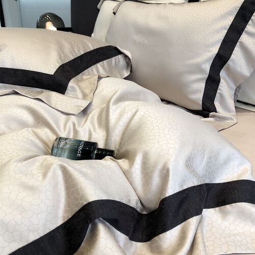 MARKCROSS top luxury leopard print jacquard bedding LF milk yucca tencel pure cotton blended four-piece set 7 colors