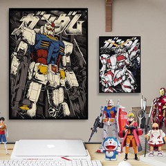 元祖高达装饰画机动战士独角兽漫画壁画日式动漫礼物电竞房间挂画