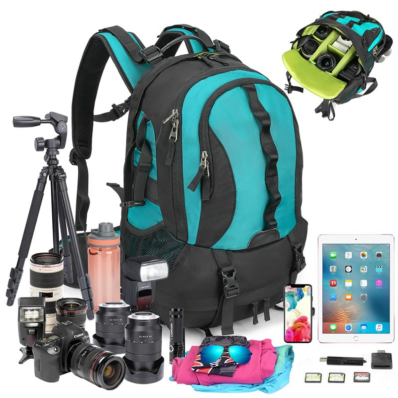Capacious camera, universal backpack, waterproof equipment bag for photo sessions, worn on the shoulder