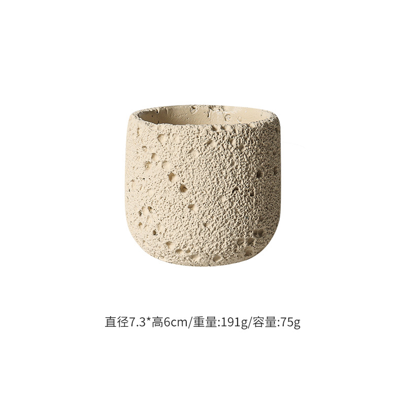 国境を越えたセメント宇宙の質感アロマキャンドルカップdiyキャンドルカップ空カップ拡香石無火雰囲気容器振り子