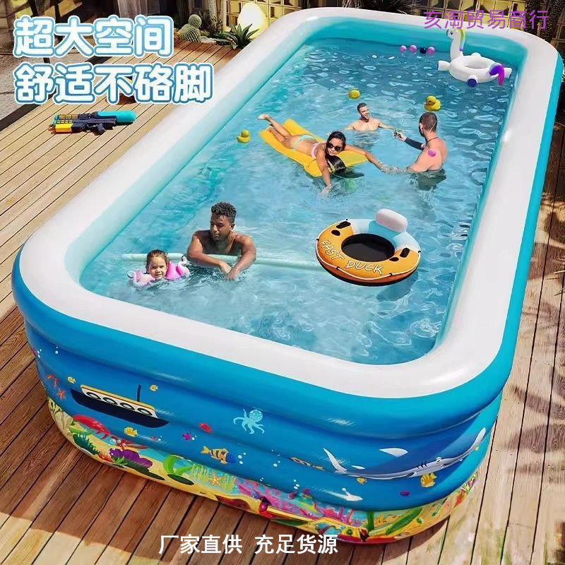 Inflatable Swimming Pool for Home Children and Adults, Large Outdoor Rural Courtyard Folding Baby Bath, Durable