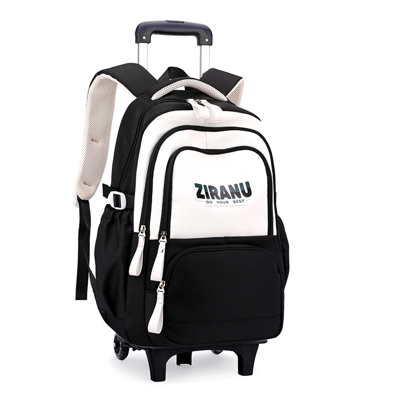 Pescado natural nueva mochila para niños de grado 3 - 6 estudiantes de primaria con tirón con ruedas para subir escaleras, mochila de secundaria secundaria