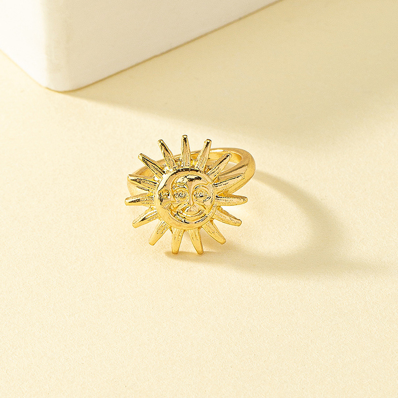Sun Pattern Simple Style Sun Alloy Wholesale Rings