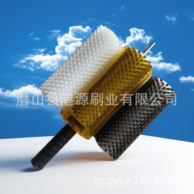 QSGYSY Electric Rotary Brush Set for Ski Waxing, Copper Wire, Horse Hair, Nylon Brush, Industrial Polishing Roller Brush