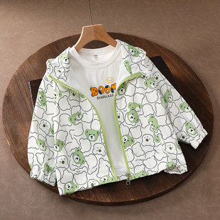 Spring and Autumn Children's Hooded Jacket 2025 Korean Style Kids' Windbreaker Baby