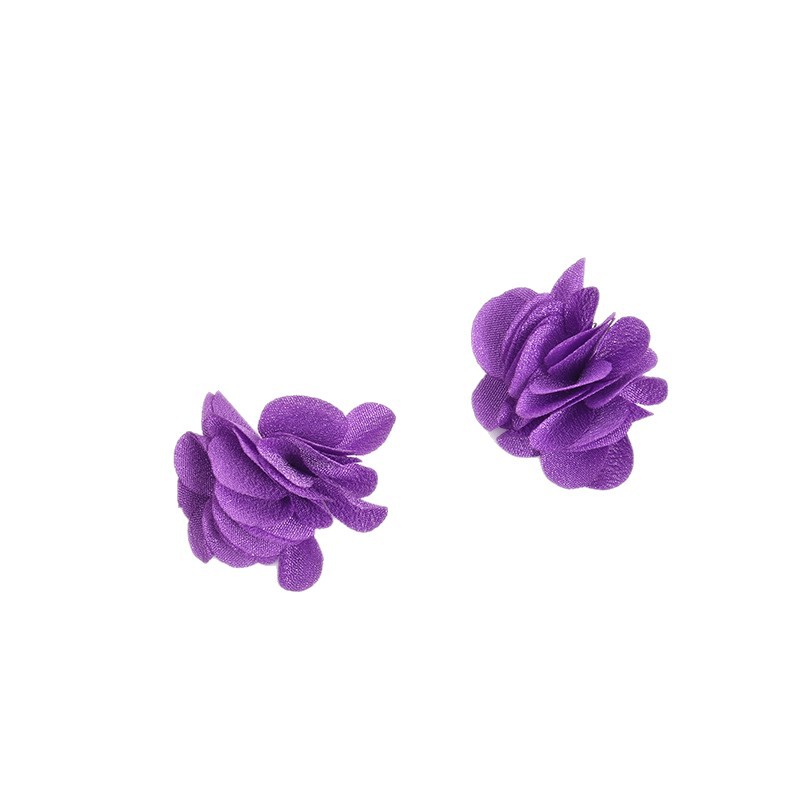 Handmade Chiffon Hand-Sewn 3cm Small Flower Accessories DIY Fabric Camellia Earrings Earrings Accessories Accessories