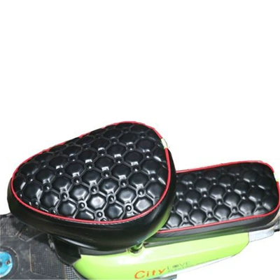 Seat cushion, seat cover: Anti-Slip Seat Cushion Cover Bicycle Universal - leather-dark-black-round-head-rear-seat