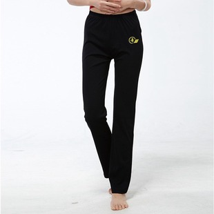 Dance Caiyue Children Adult Men's and Women's Black Dance Pants Latin Clothing Nylon Gymnastics Pants Practice Fitness Dance Pants