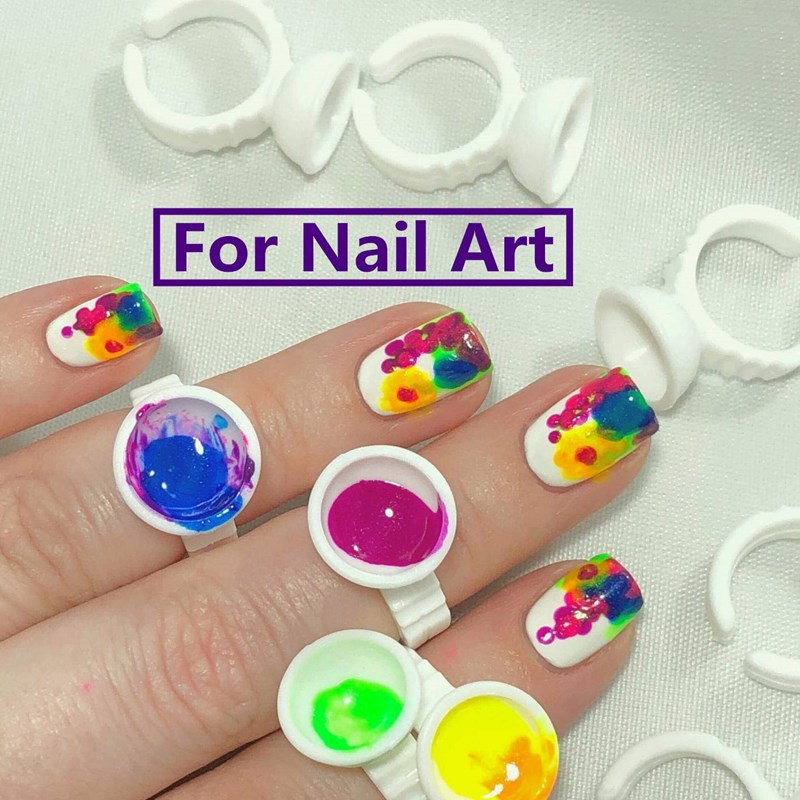 Disposable plastic wedding ring for eyelashes for manicure