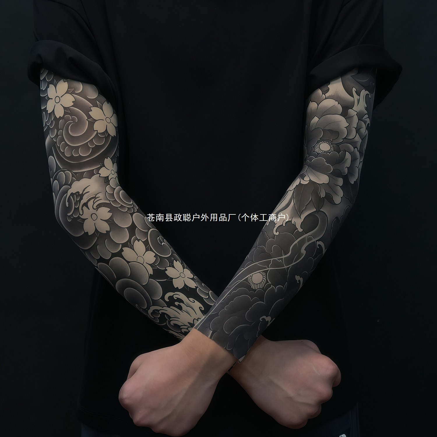 Seamless floral arm sleeves, unisex, personalized design, suitable for driving, cycling, and as temporary tattoo sleeves, trendy for men
