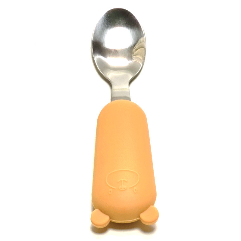 오렌지 (곰 실리콘 스테인레스 스틸 스푼)