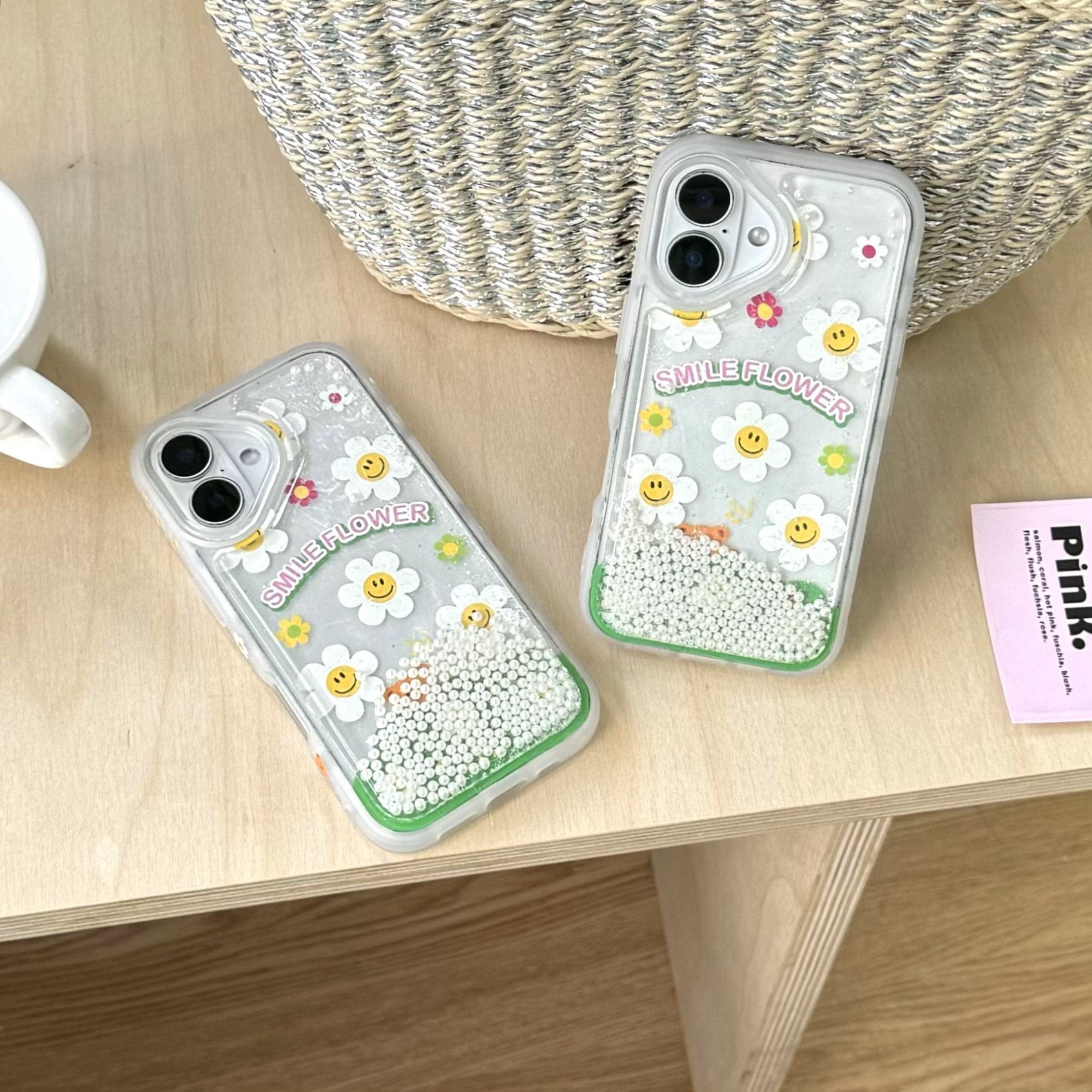 Cuentas divertidas flores de arenas movedizas para Apple Apple 15ProMax funda para teléfono móvil 16Pro Summer 14/13 Nuevo 16