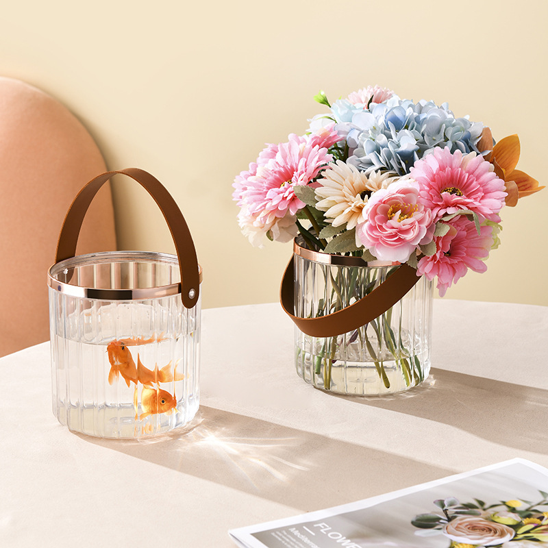 En línea celebridad plato de fruta verano creativo cubo de hielo cesta de picnic hogar sala de estar luz lujo cesta de frutas multifuncional Cubo de almacenamiento de moda