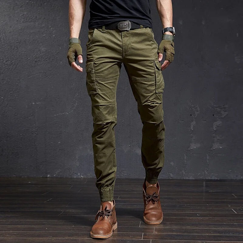 Fashionable High-Quality Slim-Fit Camouflage Casual Tactical Cargo Pants for Men, Streetwear Harajuku Jogger Men's Clothing Camouflage