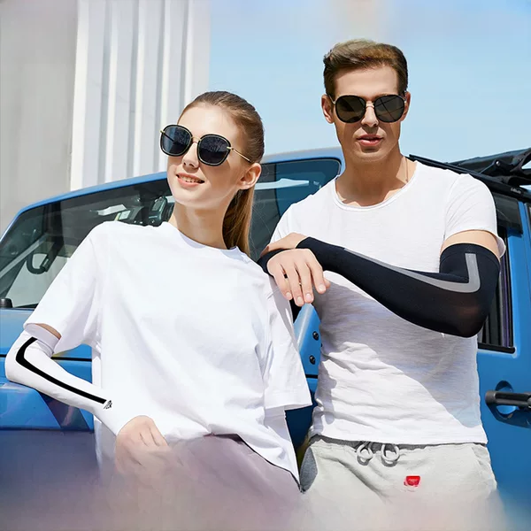 Leiqi Ice Silk Sleeves Summer Outdoor Sunscreen Sports Riding Driving UV Protection Ice Sleeves Arm Sleeves Wholesale