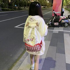 日本のランドセル女の子高見えバックパックキャンパスかわいい漫画旅行バックパック中学生と高校生